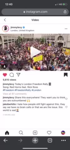 London freedom rally 2021