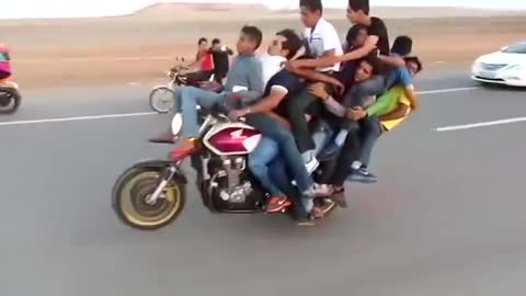 10 people on 1 bike