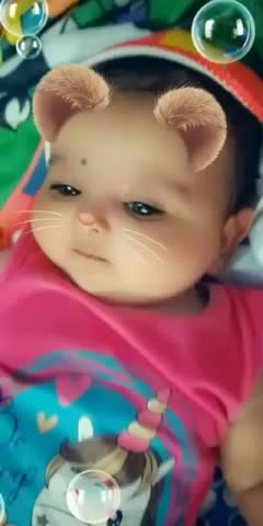 Cute baby playing