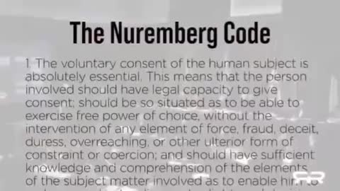 The Nuremberg Code - ARRESTS SOON?