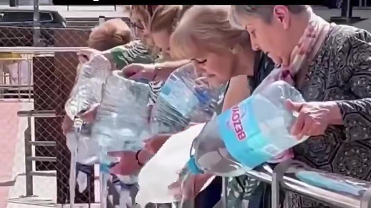 Spain Liberals Protest By Pouring Water Into Water