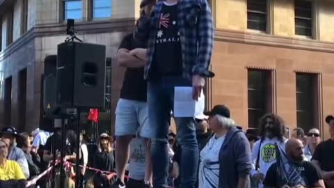 ⚫1737. AUSTRALIA 🇦🇺 ANTI VAX CROWD RALLY