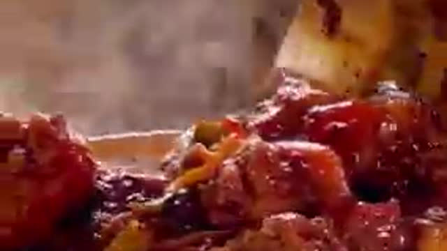 Pork feet cooking