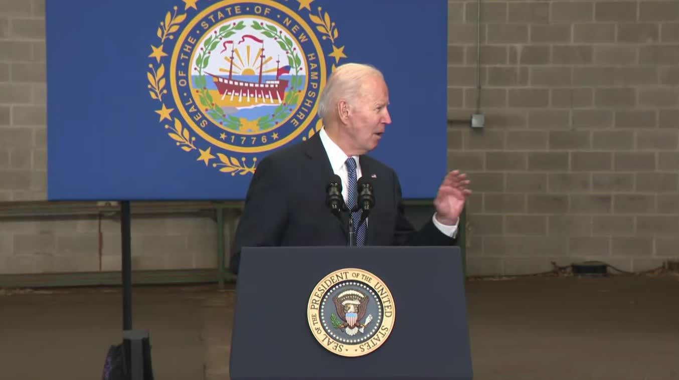 Biden turns towards a fussing baby and says "I agree! I agree completely."