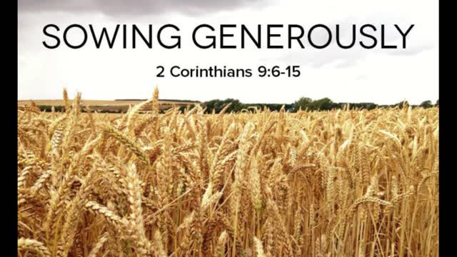 'Dedicated2Jesus' Daily Devotional -- 2 Corinthians 9.6-15 "The Fruitful Giver"