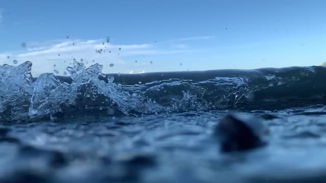 Watch the waves beating on your body at close range.