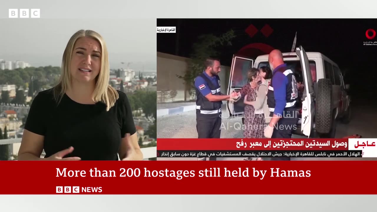 Israel-Gaza: Two more hostages released by Hamas - BBC News