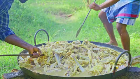 MUTTON CHOPS FRY | Mutton Bone Fry Cooking and Eating | Mutton Chops Recipe Cooking in Village