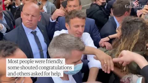 Tomatoes thrown at French president Emmanuel Macron