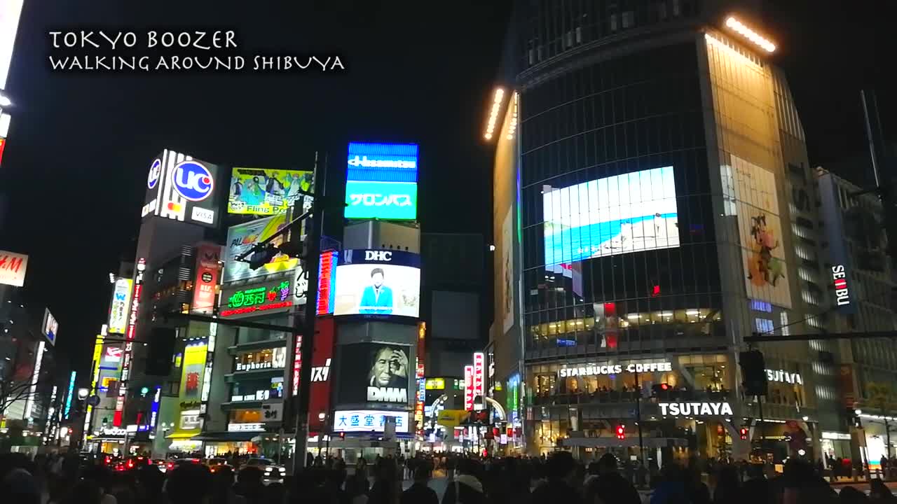 POV RELAXING NIGHT WALK SHIBUYA TOKYO,JAPAN