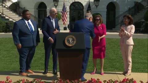 Biden Shakes Hands with Schumer Then Forgets & Goes in Again for Seconds