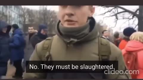 Russians (in Donbass) must be slaughtered, says this young Ukro-Nazi