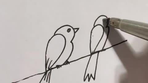 Hand painted lovely birds, hurry up and learn.