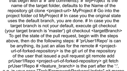 How to download the project in two different states before and after a Pull Request