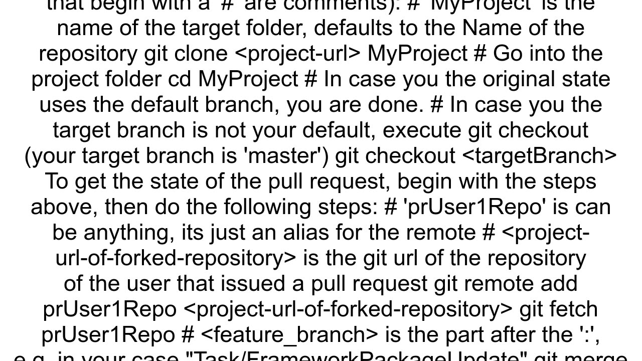 How to download the project in two different states before and after a Pull Request