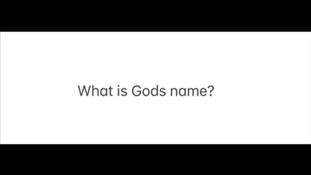 What is Gods name?