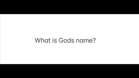 What is Gods name?