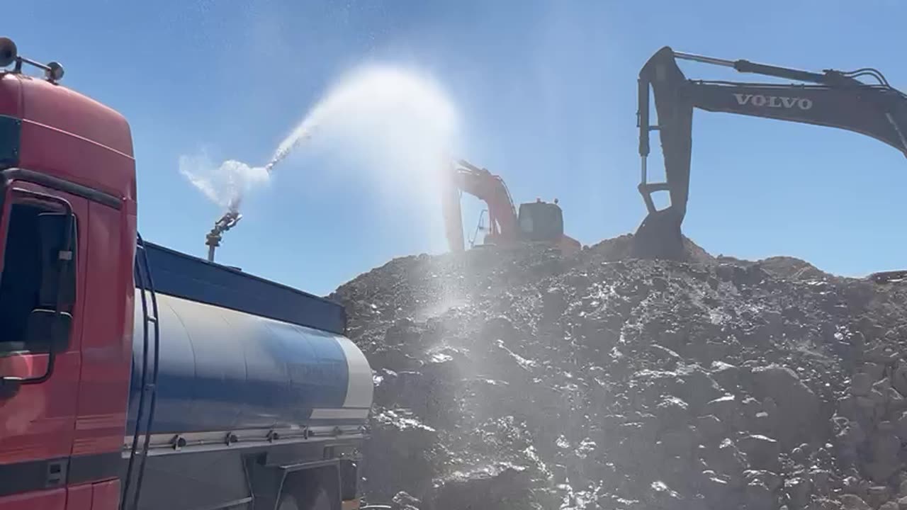 Dust Supression for crushers at construction site