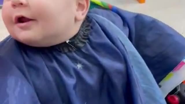 adorable toddler first haircut