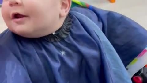 adorable toddler first haircut