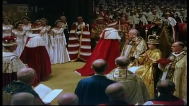 1953 Coronation of Queen Elizabeth II The Crowning Ceremony