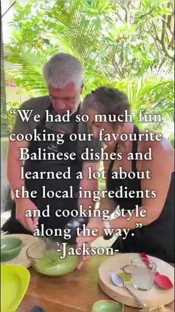 Making memories on your couples Bali holiday-Private Balinese cooking classes 🙏🏽😊