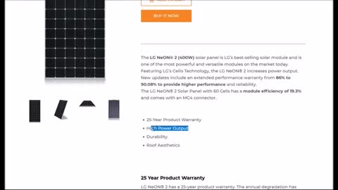 LG 400W NeON2 BiFacial Solar
