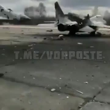 Result of the Russian attack on the Ivano-Frankvist airbase in western Ukraine.