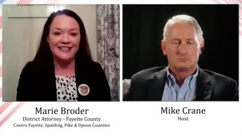 Mike Crane with Marie Broder - District Attorney for the Griffin Judicial Circuit