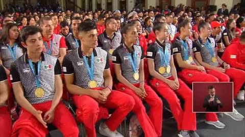 Entrega de reconocimientos a la delegación mexicana de los Juegos Panamericanos de Lima 2019