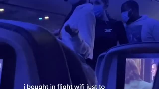 Woman is CENSORED on a plane for REDPILLING the sleepers "Your stuck to your stupid devices"