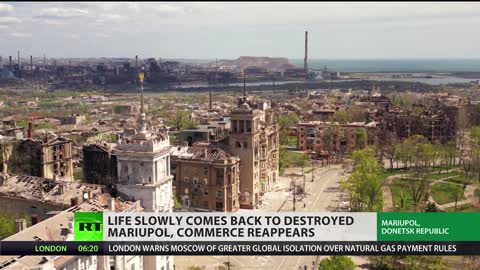 RT. Conflict-ravaged Mariupol starts slow return to normal life