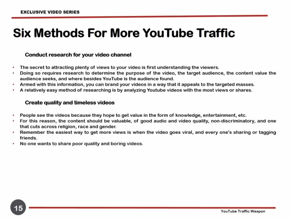 Youtube Traffic Tip&Trick