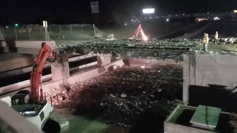 demolition of the old Betty Drive bridge