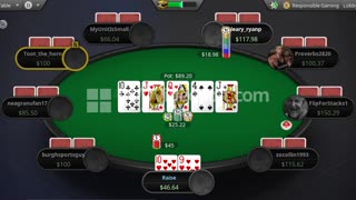 Flopping a pair and straight flush draw