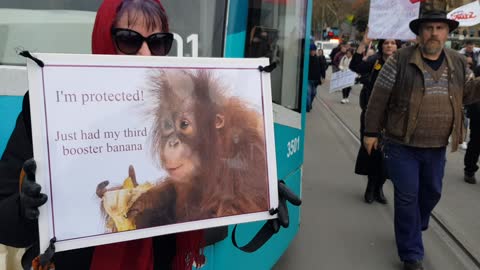 Start Melbourne Rally down Burke Street & Swanston Street To Flinders Street Station