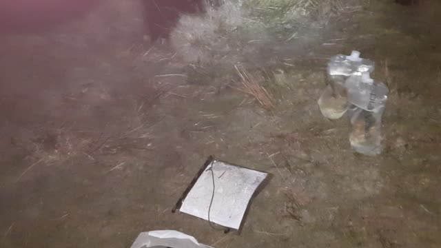 Filtered water at night.