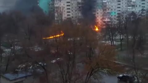 Ukraine war vedios destroy many buildings #Ukraine army# Ukraine#war #Russian attack on Ukraine#news