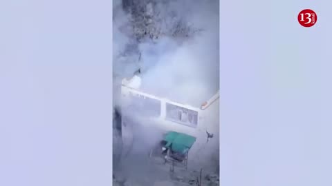 A Ukrainian drone destroyed the house where a high-ranking Russian officer and soldiers gathered