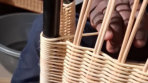 How rattan on wrought chair weaving is done.