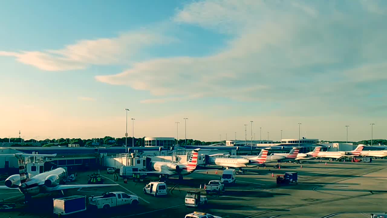 Time lapse Charlotte Airport