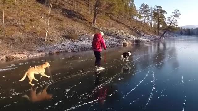 WATCH : Skating On Crystal Clear Ice! ❄️😮