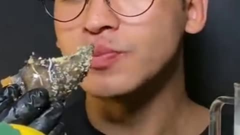 Delicious jam filled donut ASMR mukbang