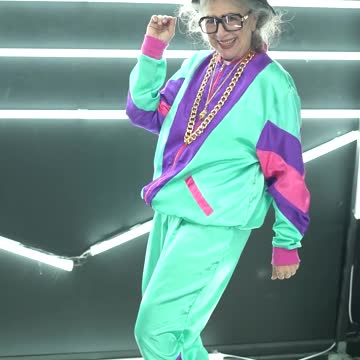 Grandma showing her Hip Hop