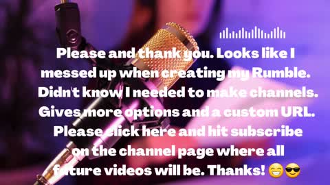 Correcting an error. Please click to go to my channel page and hit subscribe. Thank you!