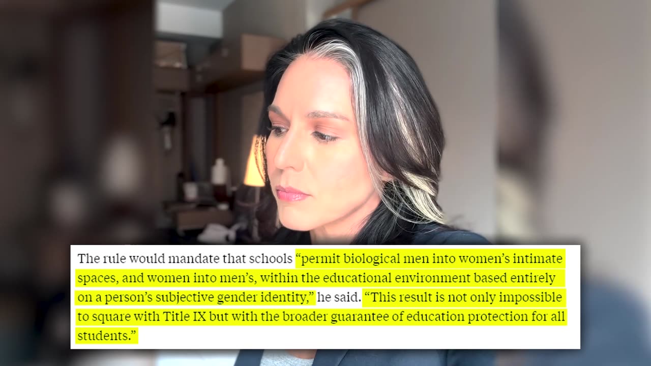 TULSI GABBARD Joe Biden's Title IX Changes Got Rejected