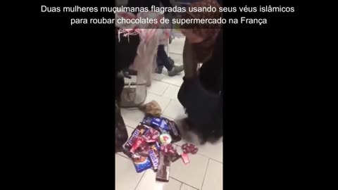 Muçulmanas usam burca para esconder itens roubados de supermercado