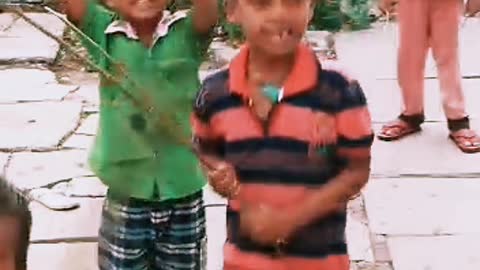 Let's Go now Child's New style funny stick dancing with sticks😂😅