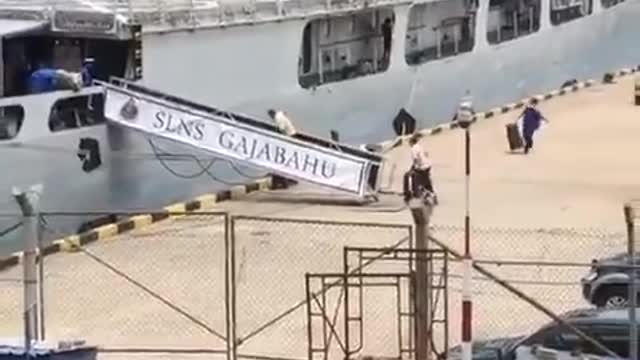 The Sri Lankan president prepares to flee on a Navy ship as his nation collapses economically