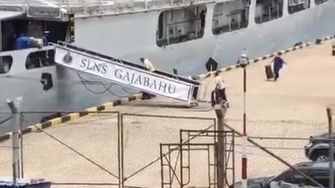 The Sri Lankan president prepares to flee on a Navy ship as his nation collapses economically